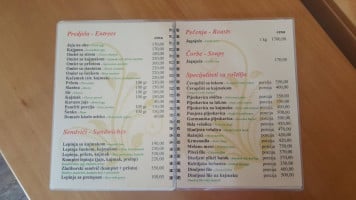 Restoran I Prenociste Borova Glava menu