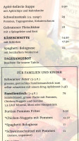 Heidi-stübli menu