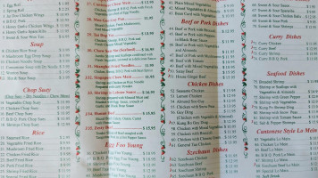Ming's Chinese Restaurant menu