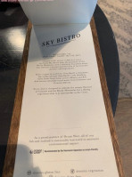 Sky Bistro menu