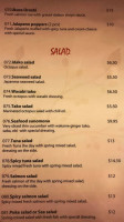 Satoshi Sushi menu