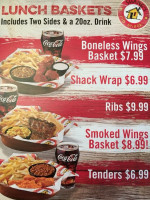 Shane's Rib Shack menu