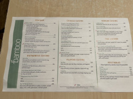 Bamboo menu