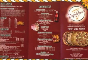 Peppertoni's Pizza menu