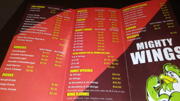 Mighty Wings menu