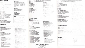 Venice House menu