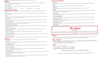 The Drunken Chicken menu