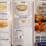 Half-shell Cardápio