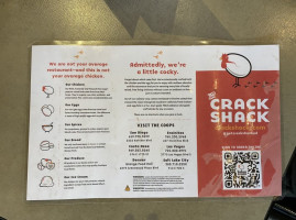 The Crack Shack menu