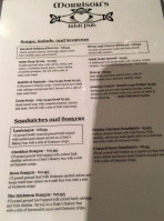 Morrison's Irish Pub menu