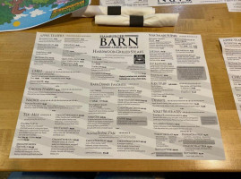 Hamburger Barn menu