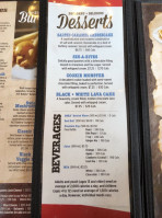 Wild Wing menu