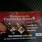 Cantinho Goiano menu