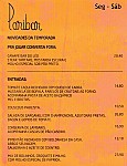 Paribar menu