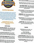 Blue Mountain Brewery menu