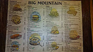 Big Mountain menu