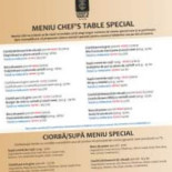 Chef’s Table Cardápio