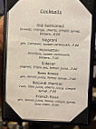 Long Drive Supper Club menu