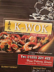 K-wok Chinese Takeaway menu