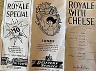 Royale With Cheese menu