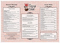 Curry n Cask menu