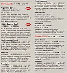 Crust Gourmet Pizza Bar menu