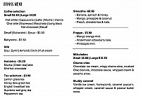 Cafe Bema menu