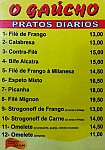 O Gaúcho menu