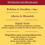 O Bacalhau do Porto menu