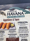 A Piece Of Havana menu