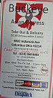 Buckeye Asian Express menu