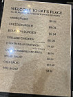 Pat's Place menu