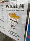 Mr. Banh Mi menu