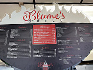 Blume's Grill menu