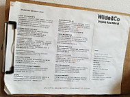 Wilde Co menu