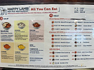 Happy Lamb Hot Pot menu