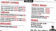 Rooster's Farmhouse Chicken menu