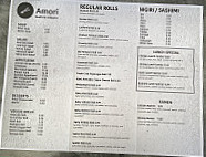 Amori Sushi menu