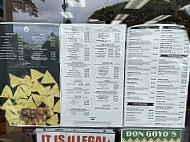 Don Goyo's Mexican Food menu
