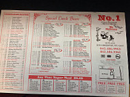 No.1 Chinese menu