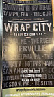 Wrap City Sandwich Co. menu
