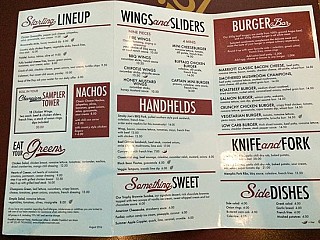 Champions cheap bar menu