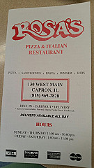 Rosa's Pizza Italian