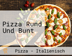 Pizza Rund Und Bunt