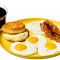 Combo De Prato De Café Da Manhã De 3 Ovos