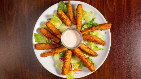 Fried Zucchini, Homemade Spicy Sauce