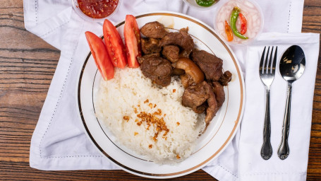 Pork Adobo Pinakbet Over Rice