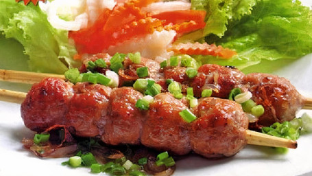 4. Nem Nướng (Grilled Meatballs)