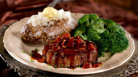 Bacon Bourbon-Glazed Filet Mignon*