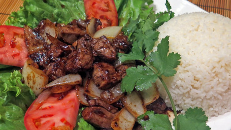 111. Beef Cubes With White Rice